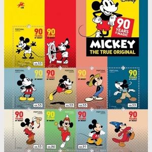 Portugal - "Disney ~ MICKEY MOUSE ~ 90 Years OF Magic “ MNH MS 2018 Stamps